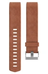 Fitbit Charge 2 Leather Accessory Band In Cognac