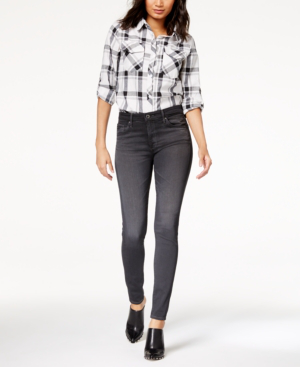 ag farrah high rise skinny jeans in grey mist
