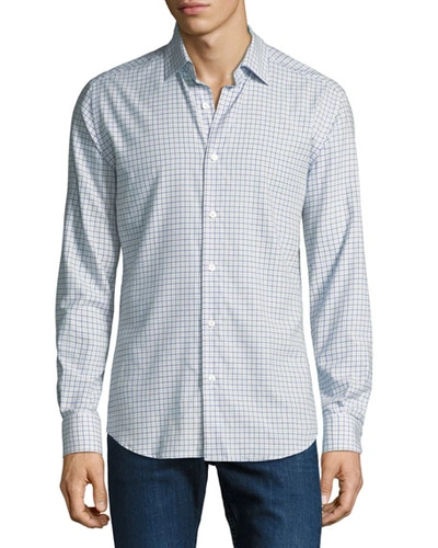 Neiman Marcus Men's Medium Check Cotton Sport Shirt
