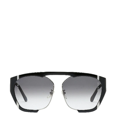 Mcm Acetate & Metal Aviator Sunglasses In Black