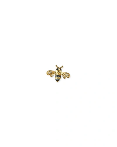 Sydney Evan Two-tone Diamond, Yellow Sapphire & 14k Yellow Gold Bee Single Stud Earring