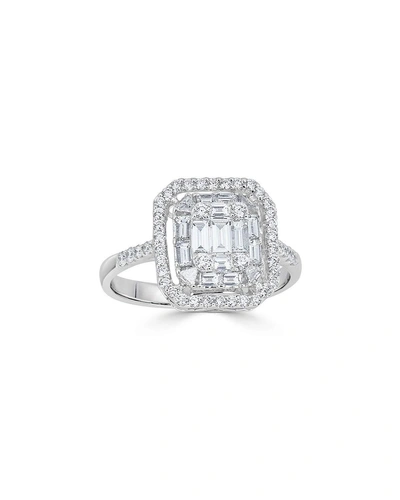 Zydo Women's Mosaic 18k White Gold & Diamond Halo Ring