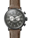 Shinola Men's 47mm Runwell Chronograph Watch - Gunmetal Case In Walnut/ Gunmetal