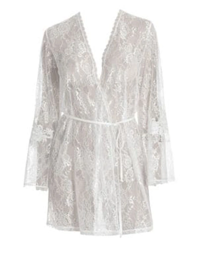 Jonquil Sutton Short Lace Robe In Ivory