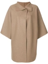 Harris Wharf London Oversized Cape Coat - Brown