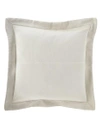 Peacock Alley European Angelica Pique Sham In White/platinum