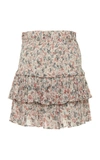 Isabel Marant Étoile Naomi Printed Tiered Mini Skirt In Floral
