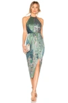 House Of Harlow 1960 X Revolve Milo Dress In Moss Green Patchwork