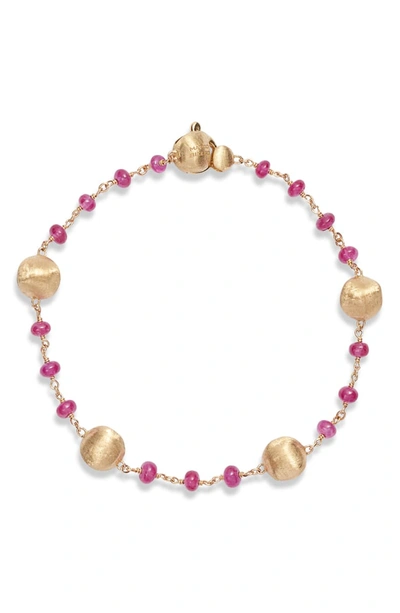 Marco Bicego 18k Yellow Gold Africa Precious Ruby Bracelet In Ruby/ Yellow Gold