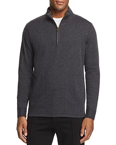 Billy Reid Charles Regular Fit Half Zip Sweater In Dark Navy