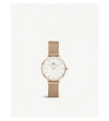 Daniel Wellington Classic Petite Mesh Strap Watch, 28mm In White/rose Gold