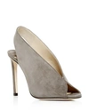 Jimmy Choo Women's Shar 100 Slingback Peep-toe Pumps In Dark Gray Suede