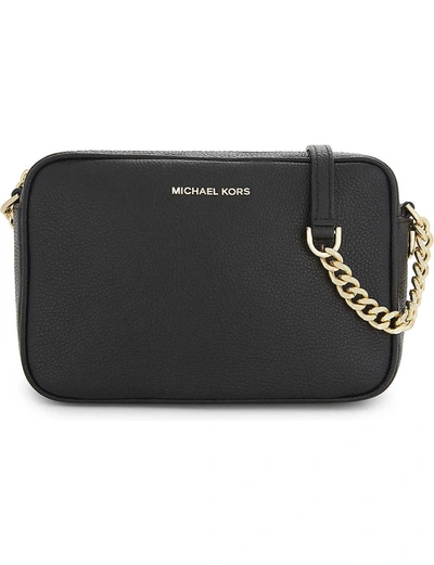 Michael Michael Kors Michael Kors Ladies Black Grained Modern Ginny Leather Cross-body Bag, Size: Medium In Black