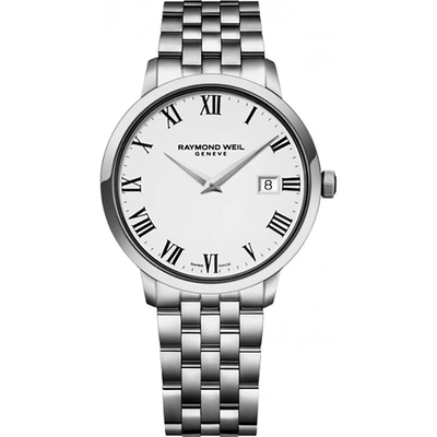 Raymond Weil 5488-st-00300 Toccata Stainless Steel Watch In Silver/white