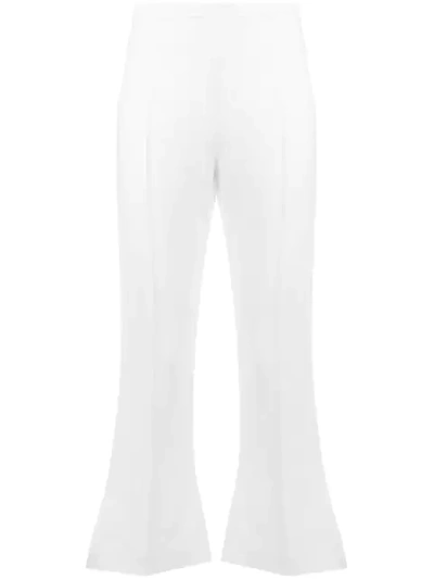 Antonio Berardi Flared Cropped Trousers In White