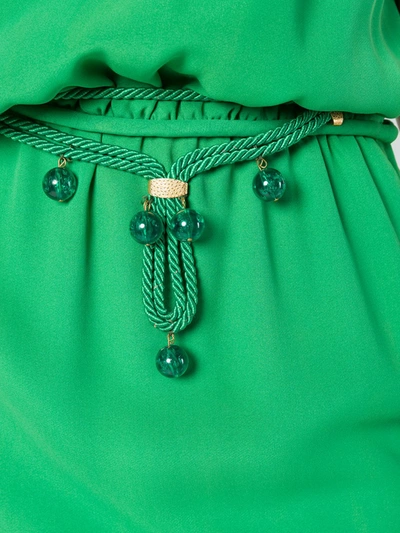 Pre-owned Valentino 1980s Short-sleeved Mid-length Dress In Green