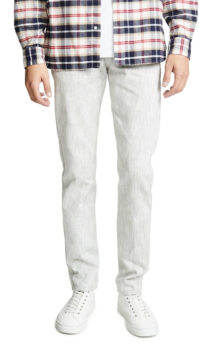 Naked & Famous Weird Guy - Blizzard Denim In White