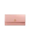 Gucci Gg Marmont Leather Continental Wallet In Pink
