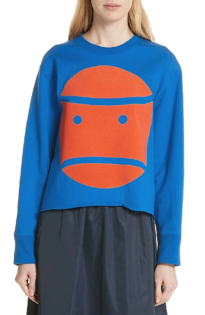 Tory Sport Grumps Cropped Graphic Jersey Top, Blue In Galleria Blue