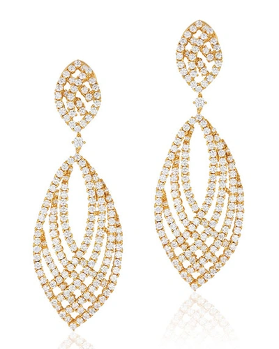 Andreoli 18k Gold & Diamond Pave Drop Earrings