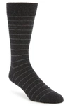 Hugo Boss Brad Striped Dress Socks In Dark Grey