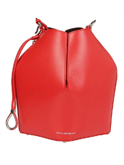 Alexander Mcqueen Chunky Bucket Bag In Red