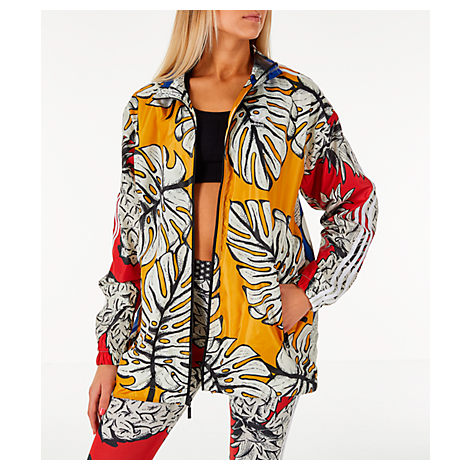 adidas x farm yellow palm windbreaker jacket