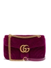 Gucci Gg Marmont Small Quilted-velvet Cross-body Bag In Purple