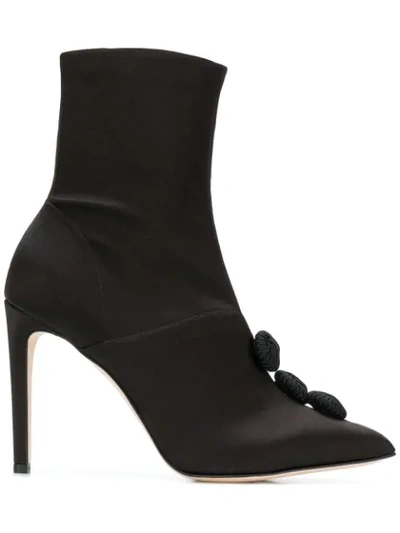 Chloe Gosselin Embellished Heeled Boots In Black