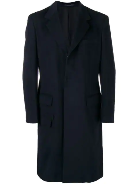 Yohji Yamamoto Single Breasted Coat In Blue | ModeSens