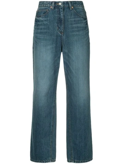 System Wide Leg Straight Jeans In Blue