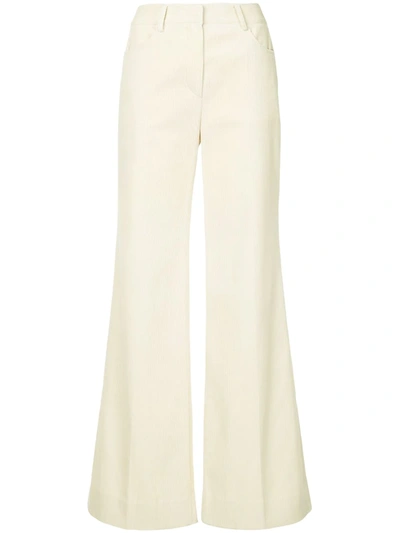 System Wide Leg Trousers In Neutrals