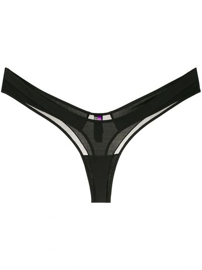 Maison Close Pure Tentation High Hips Thongs In Black