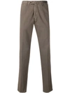 Pt01 Classic Tailored Trousers In Brown