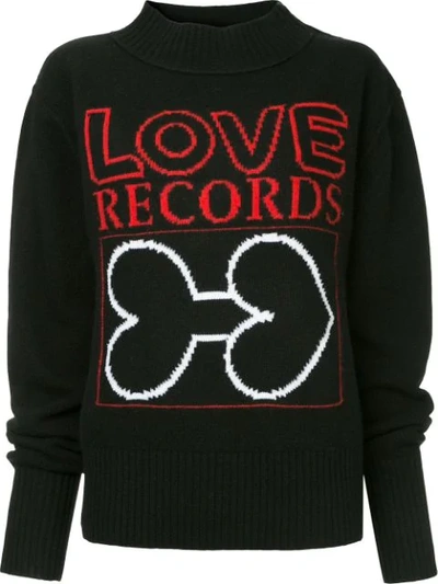 Aalto Love Records Turtle Neck Sweater In Black