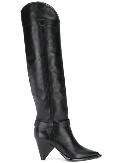 Aldo Castagna Pointed Toe Boots - Black