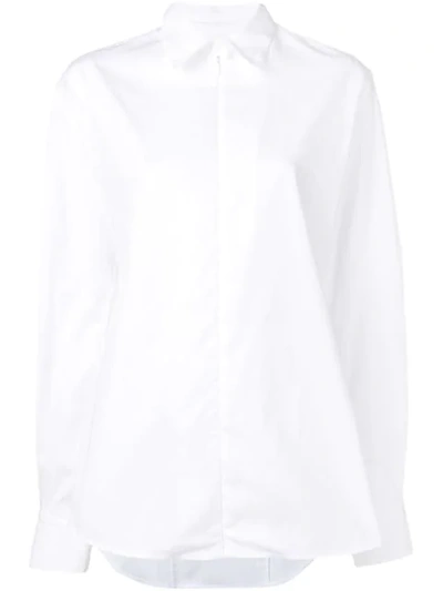 Aalto Oversized Zipped Shirt In White