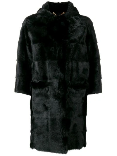 Leqarant Lapin Coat In Black