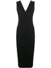 Rick Owens V-neck Tube Dress In 09 Black