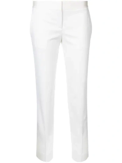 Theory Creased Skinny Trousers In White