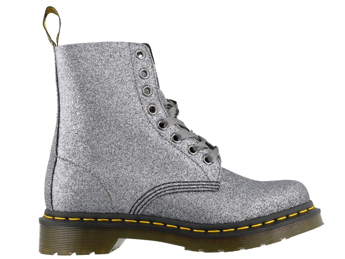 dr martens pascal glitter silver
