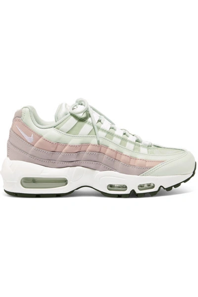 Nike Air Max 95 Suede, Mesh And Leather Sneakers In White