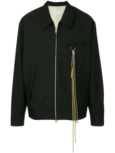 Song For The Mute Chain Detail Shirt Jacket - Black