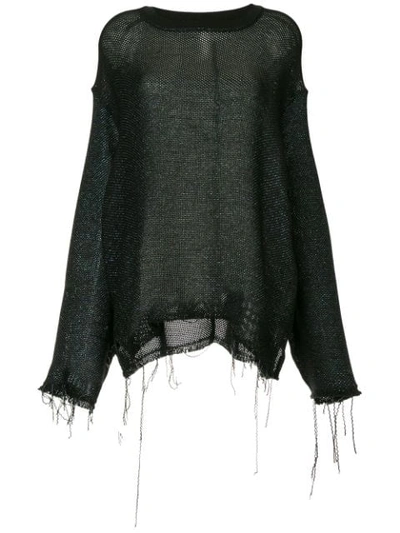 Song For The Mute Distressed Effect Sweater - Black