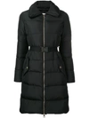 Versace Collection Zipped Padded Parka Coat - Black