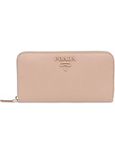 Prada Continental Wallet In Pink