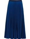 Prada Pleated Midi Skirt - Blue