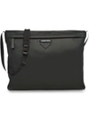 Prada Leather Shoulder Bag In Black