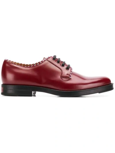Gucci Derby Shoes In Red