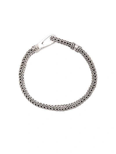 John Hardy Silver Classic Chain Bracelet With Hook Clasp In Metallic